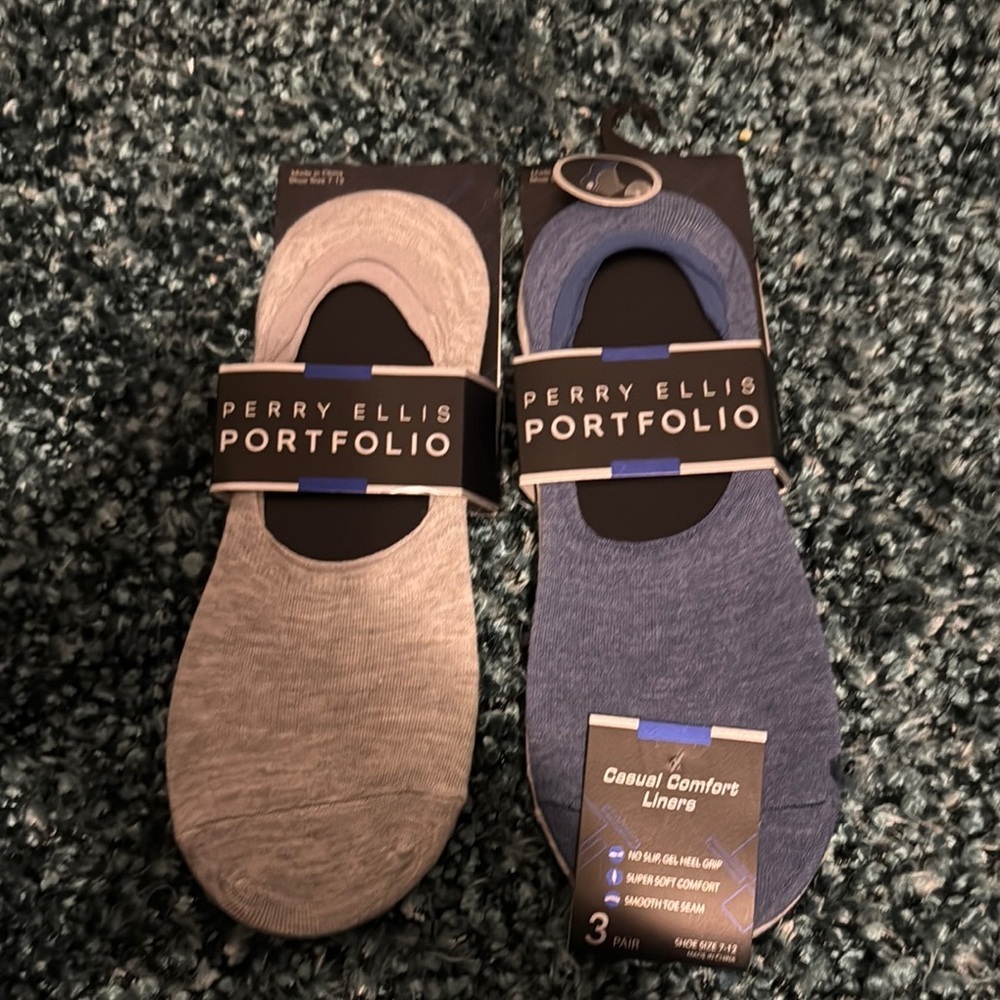 Perry Ellis Casual Blue Gray Socks
